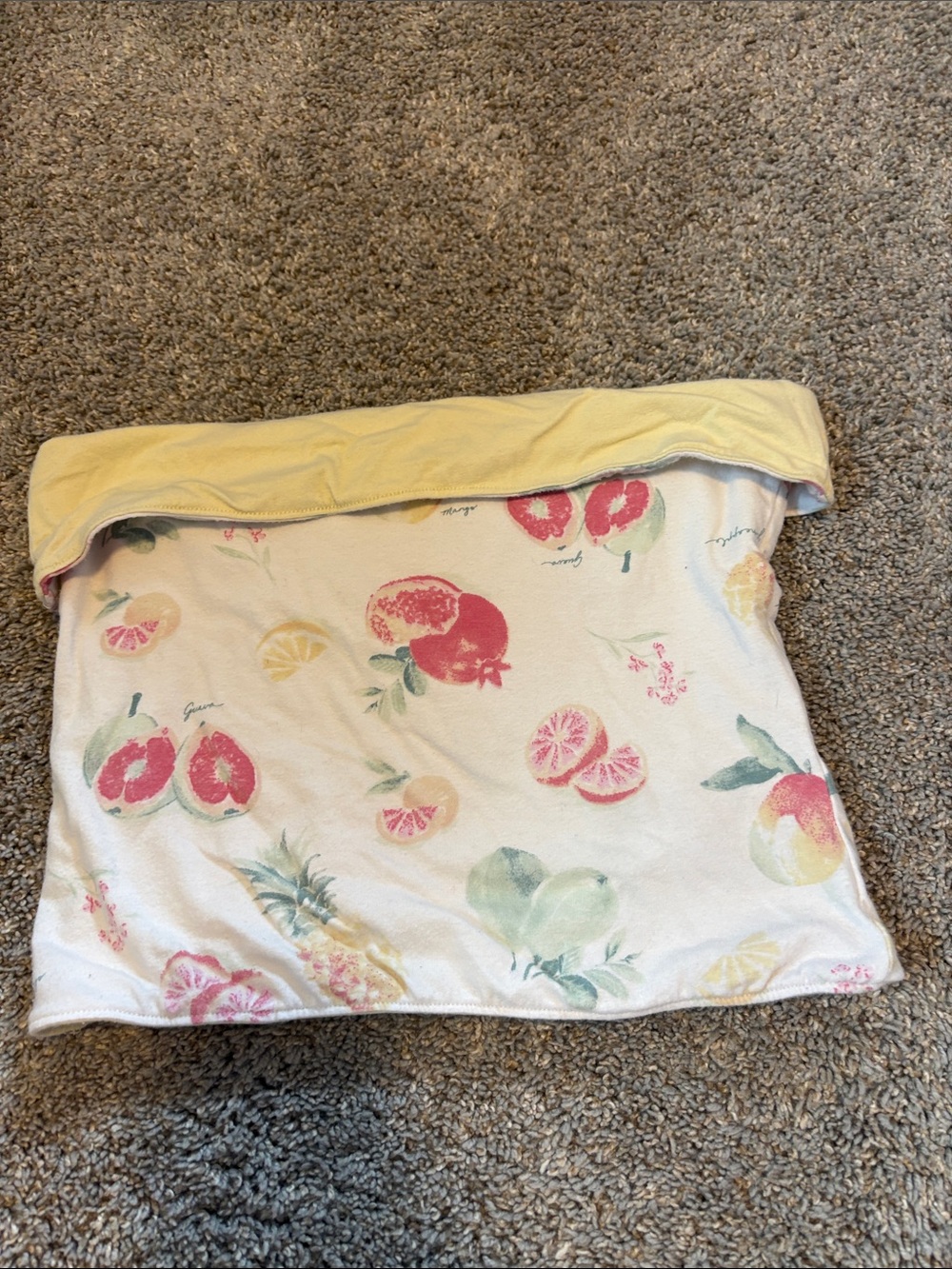 Hollister Reversible Fruit-Print and Yellow Tube Top